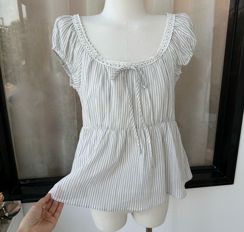 Small lantern sleeve small shirt romantic doll shirt