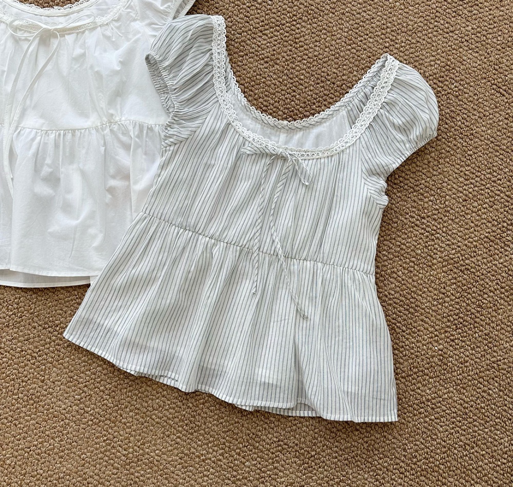 Small lantern sleeve small shirt romantic doll shirt