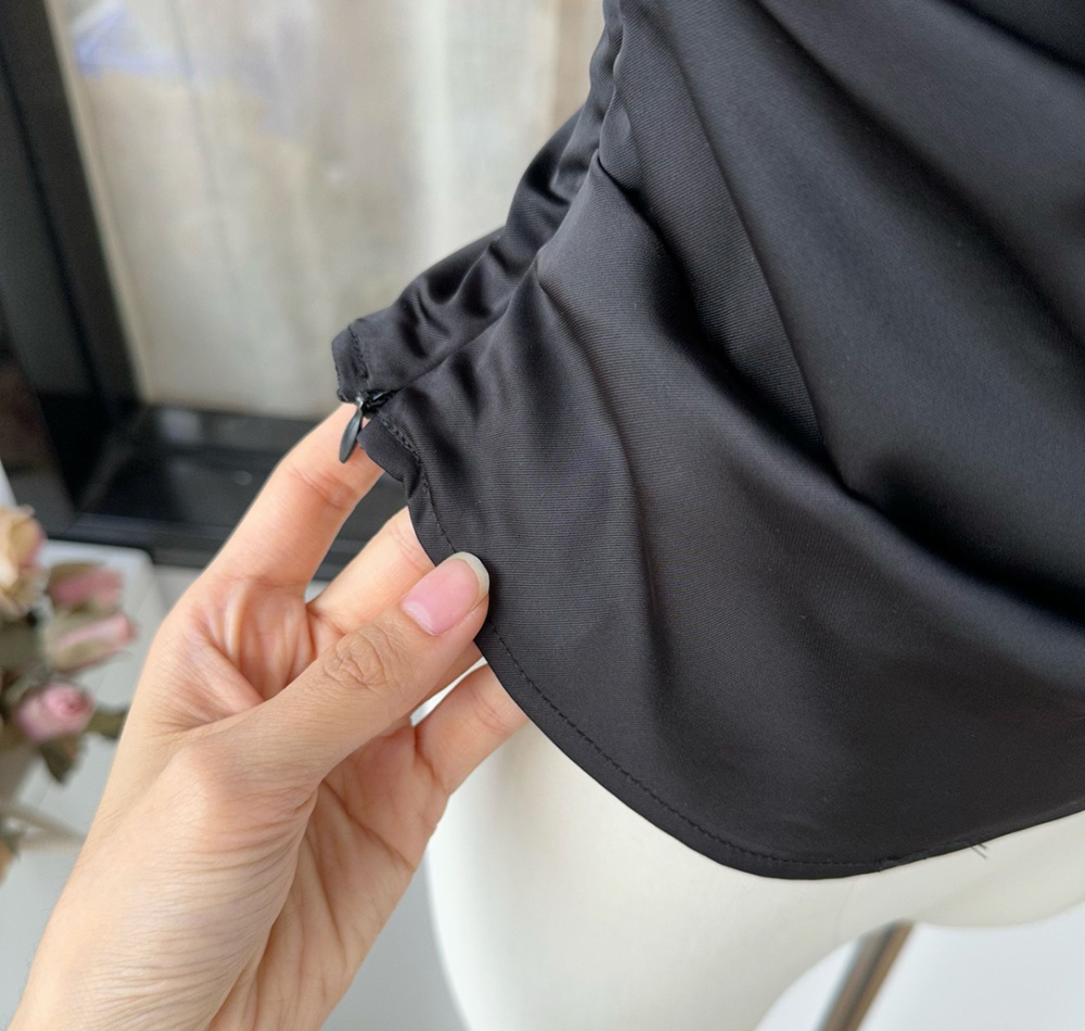 Temperament pinched waist sleeveless tops for women