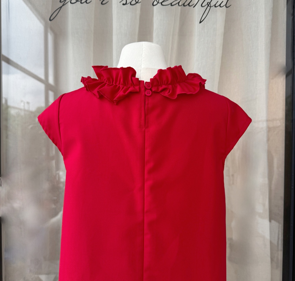 Short sleeve show young tops red slim T-shirt