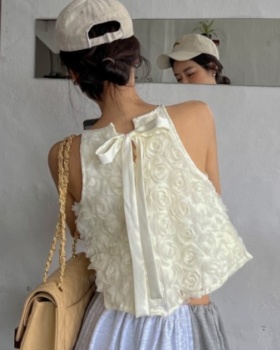 Stereoscopic flowers refinement summer vest