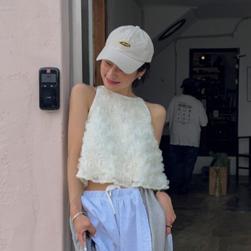 Stereoscopic flowers refinement summer vest