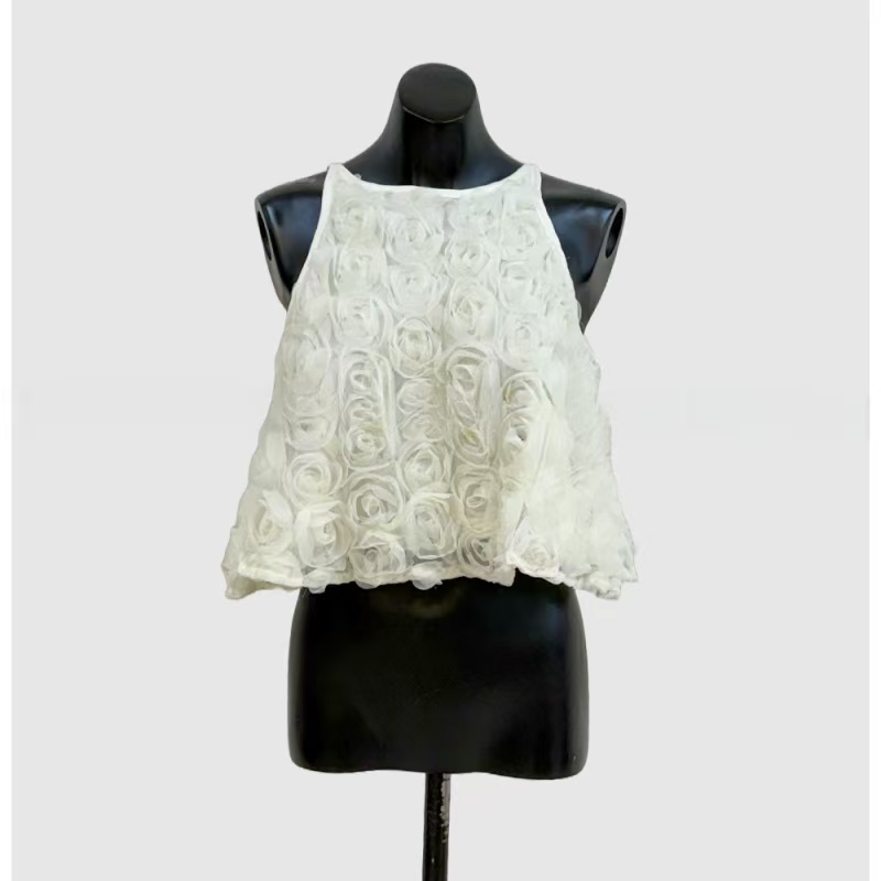 Stereoscopic flowers refinement summer vest