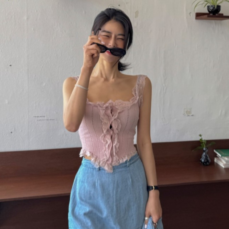 All-match Korean style sweater Western style vest