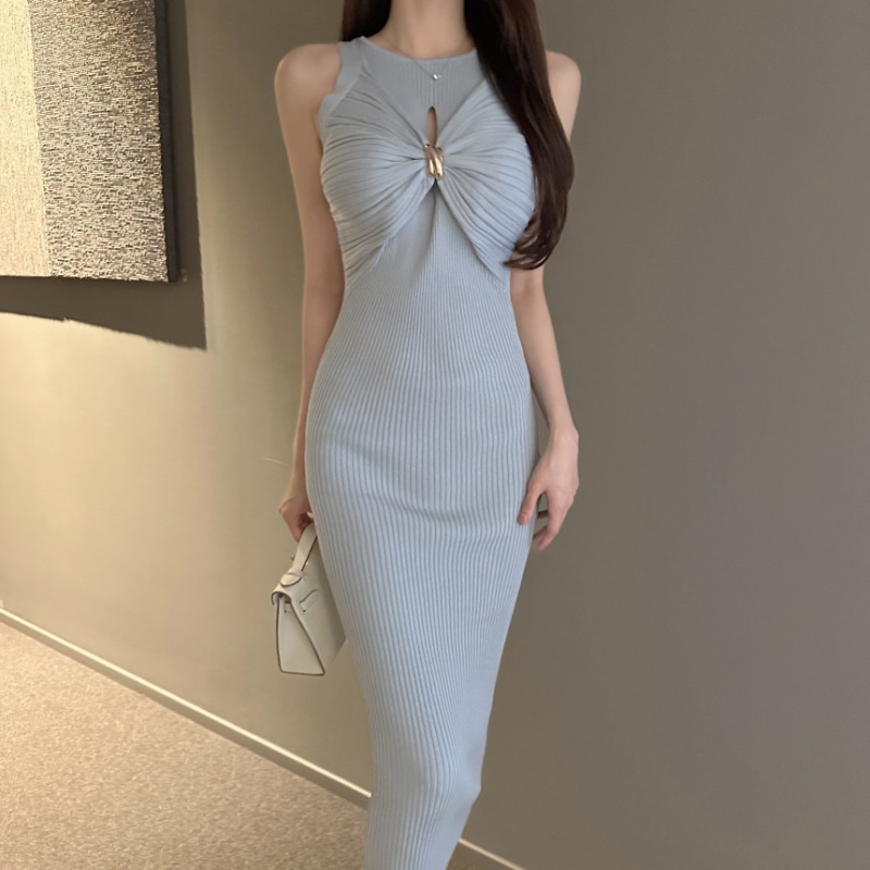 Enticement Korean style dress knitted vest