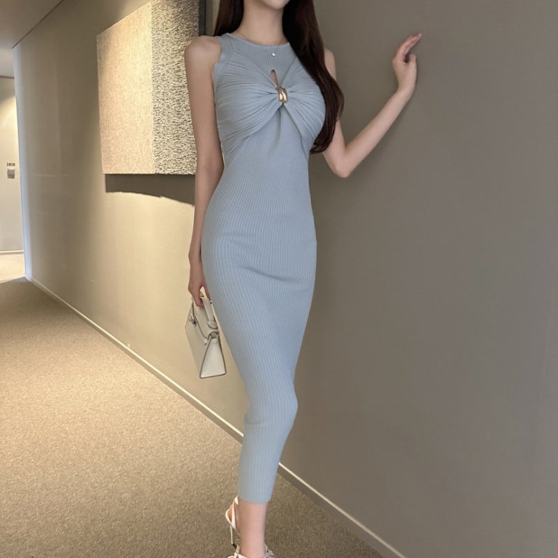 Enticement Korean style dress knitted vest