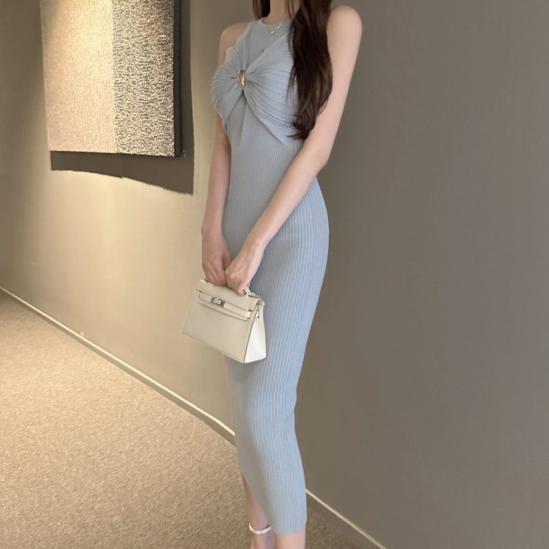 Enticement Korean style dress knitted vest