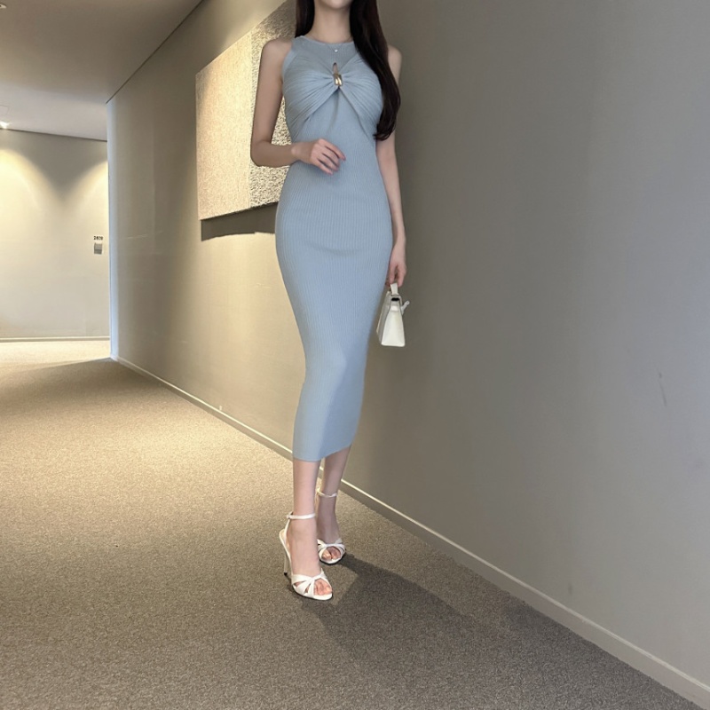 Enticement Korean style dress knitted vest