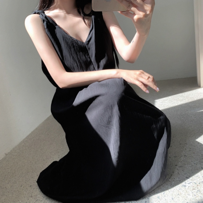 Korean style temperament vest sleeveless all-match dress