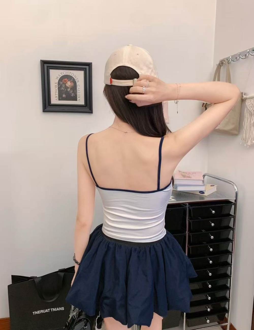 Printing inside the ride tops summer vest for women