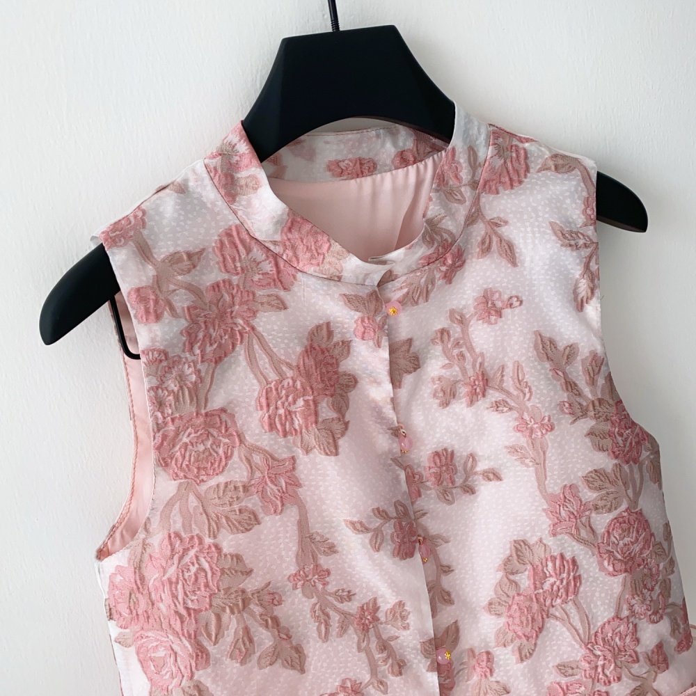 Summer splice cardigan embroidery tops for women