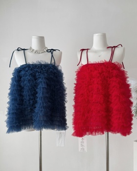Sling gauze vest all-match lady tops for women