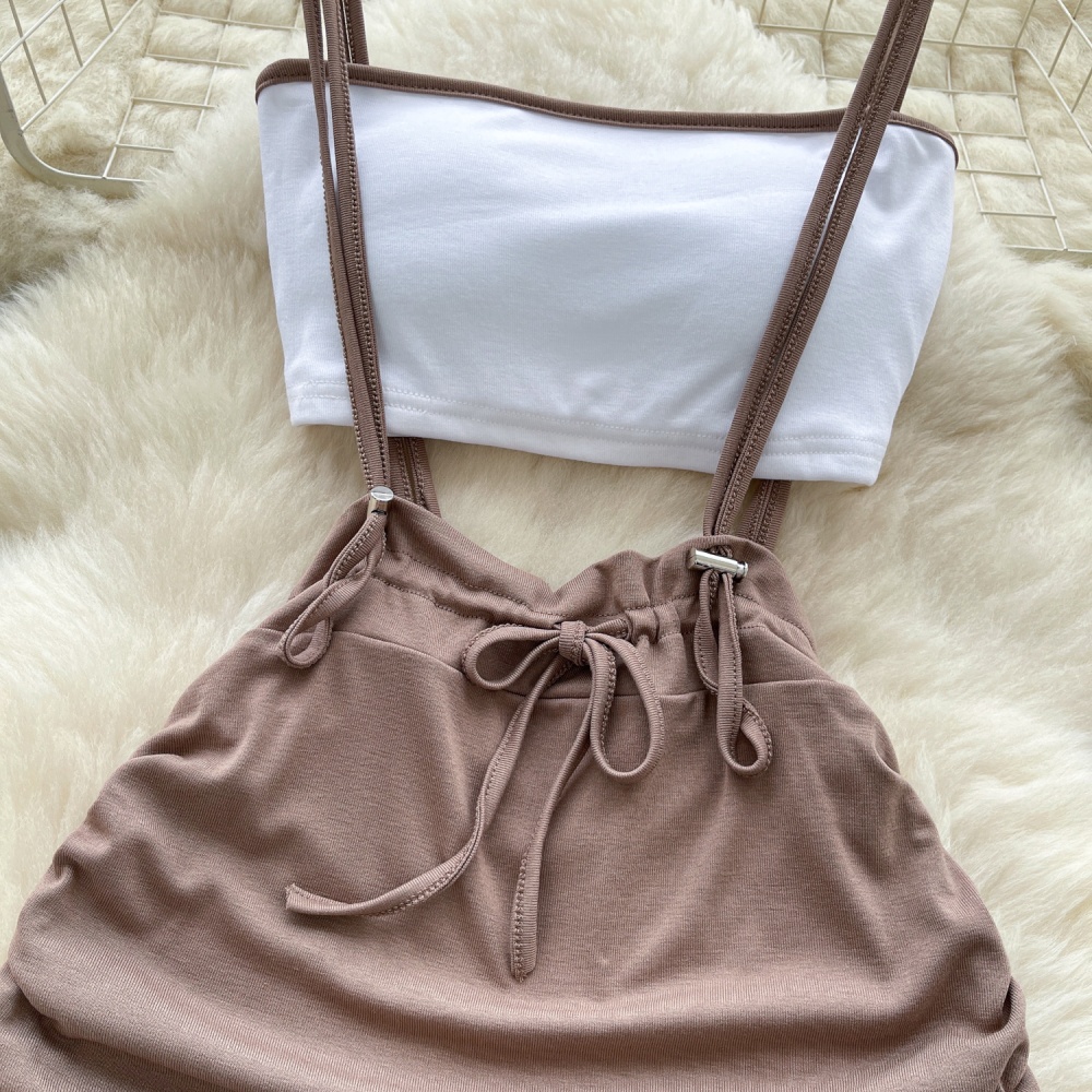 Enticement vest short skirt a set for women