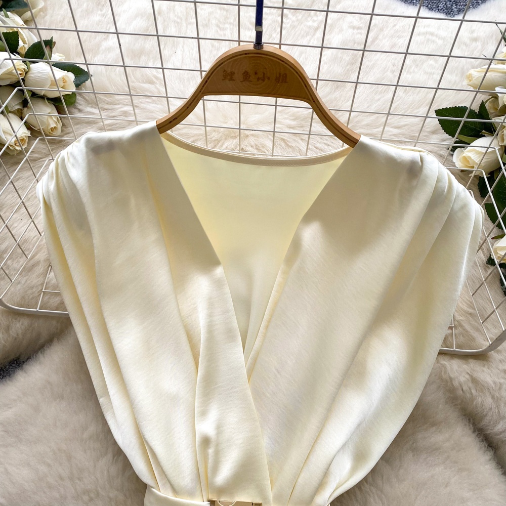 Summer pinched waist shirt fashion tops for women