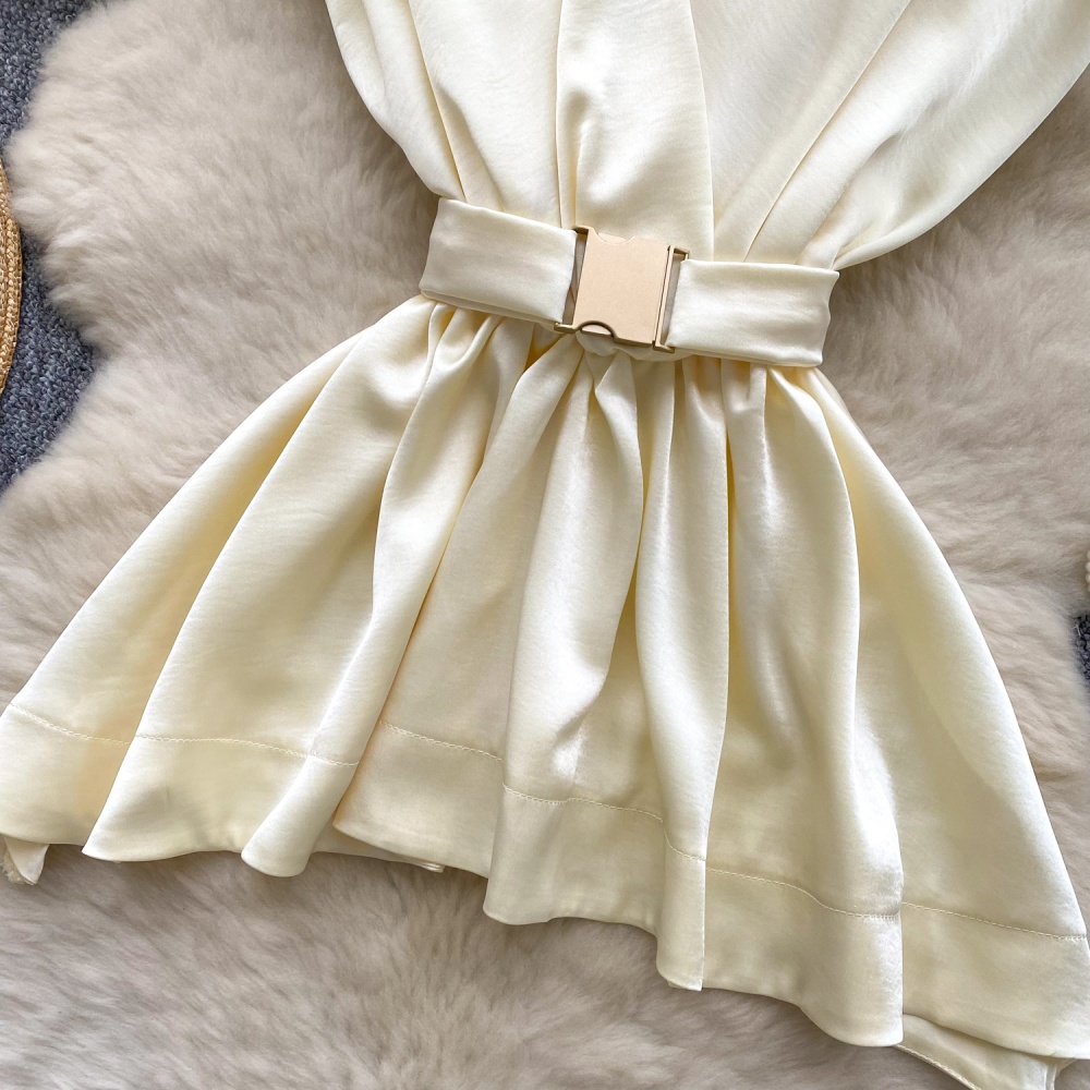 Summer pinched waist shirt fashion tops for women