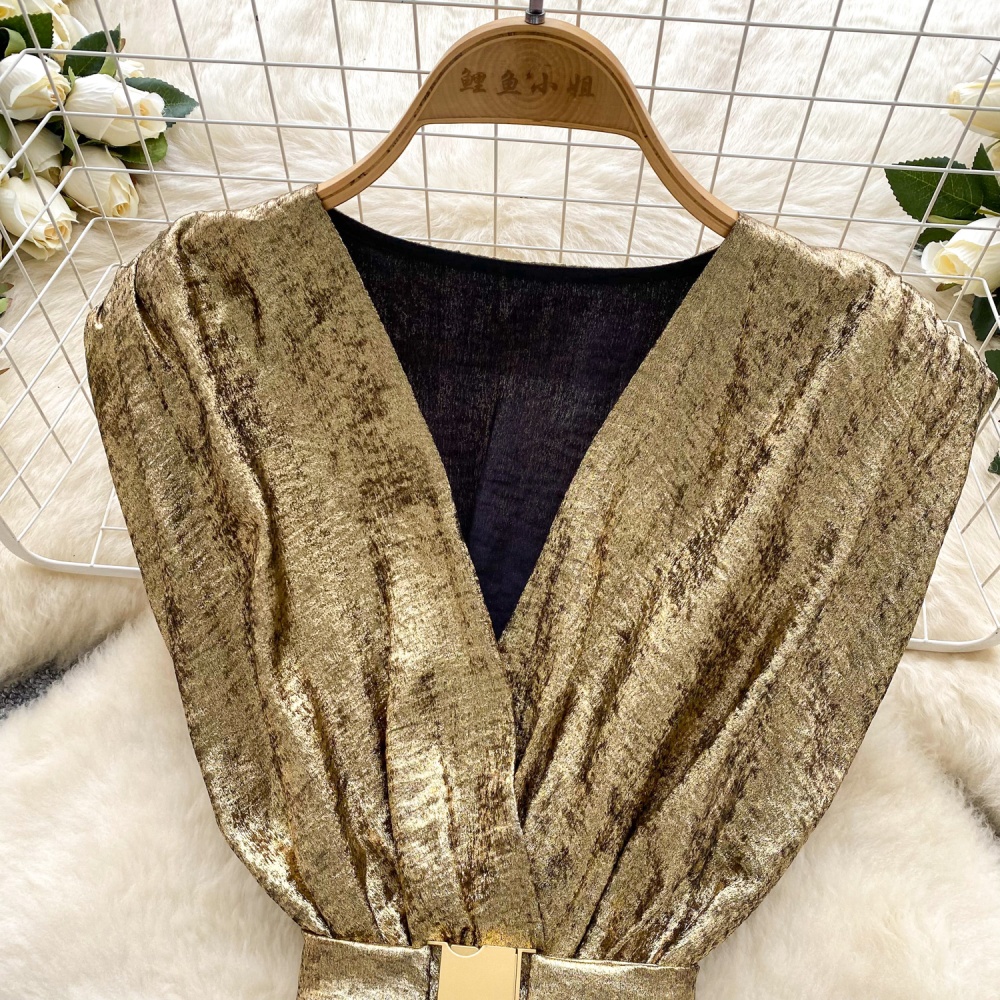 Summer pinched waist shirt fashion tops for women