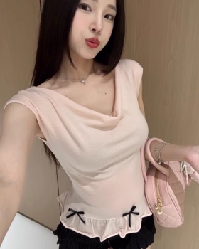 Slim sleeveless tops knitted vest for women