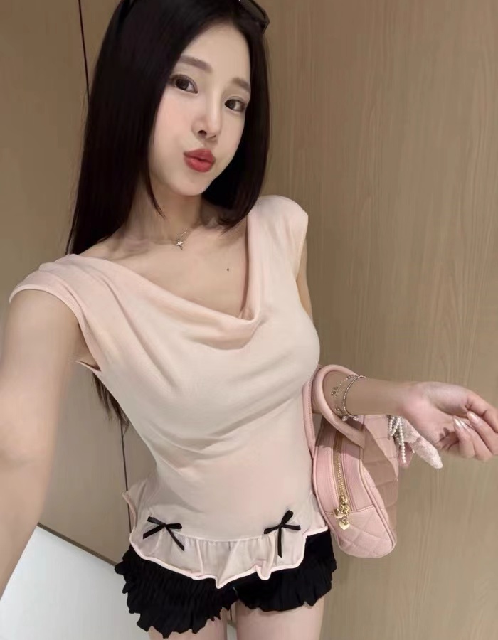 Slim sleeveless tops knitted vest for women