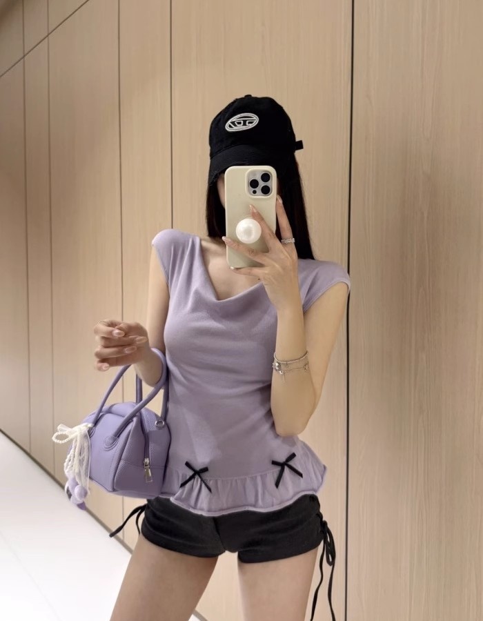 Slim sleeveless tops knitted vest for women