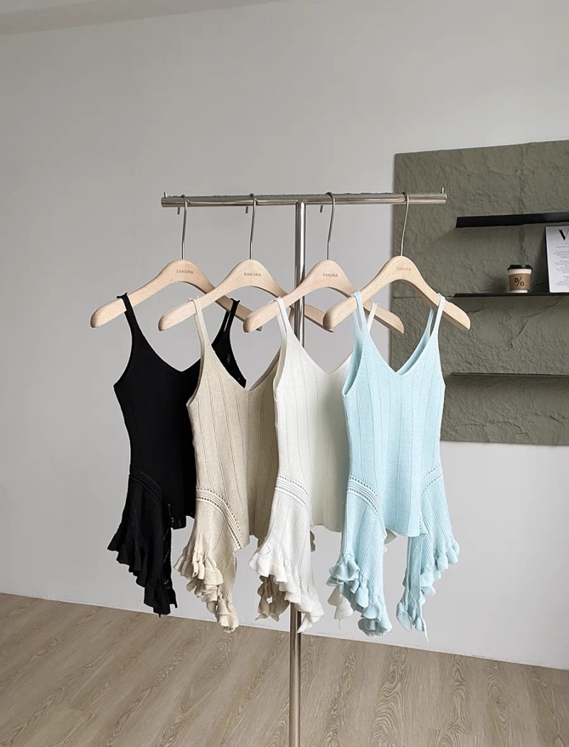 Irregular tassels sling summer tender vest for women