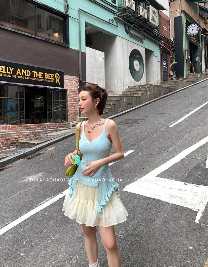 Irregular tassels sling summer tender vest for women