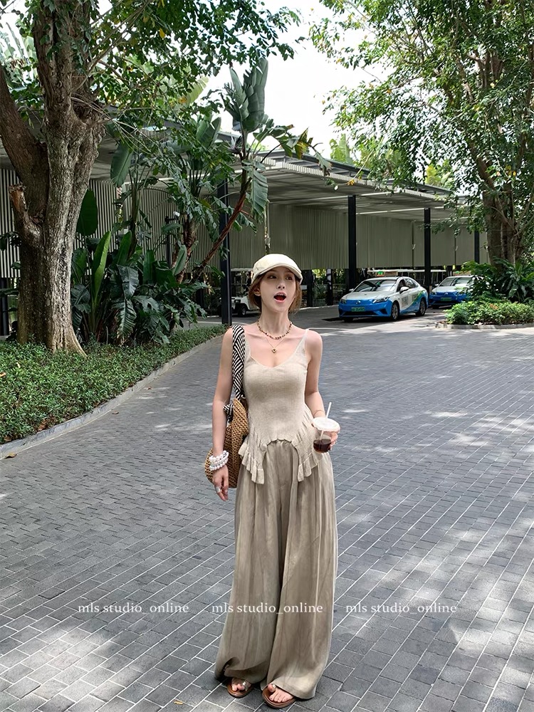Irregular tassels sling summer tender vest for women