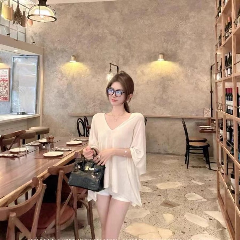 Sunscreen lazy thin slim loose tops
