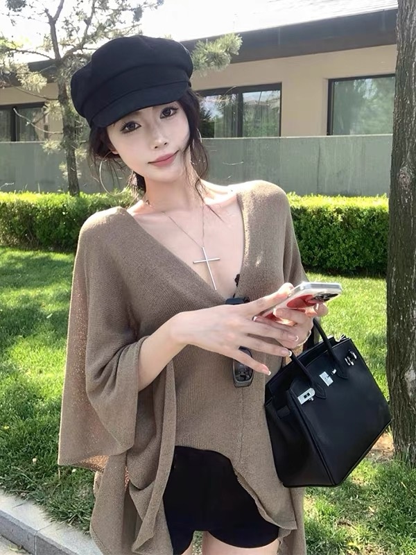Sunscreen lazy thin slim loose tops