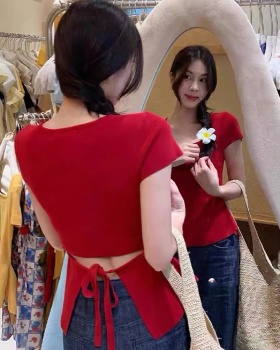 Waist straps small shirt slim sweater
