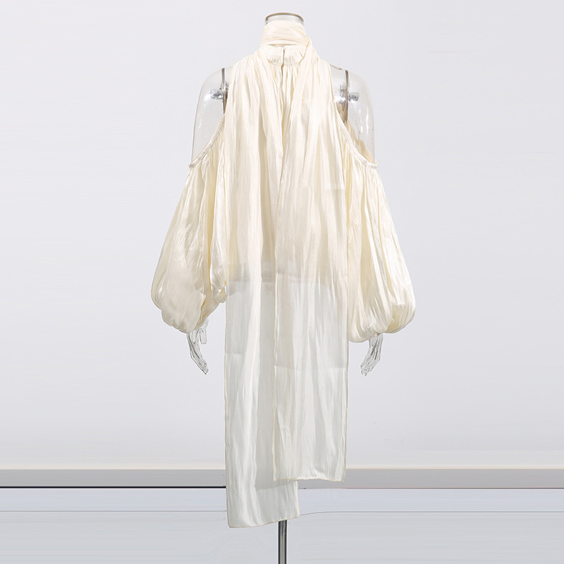 Temperament frenum tops loose chiffon shirt for women