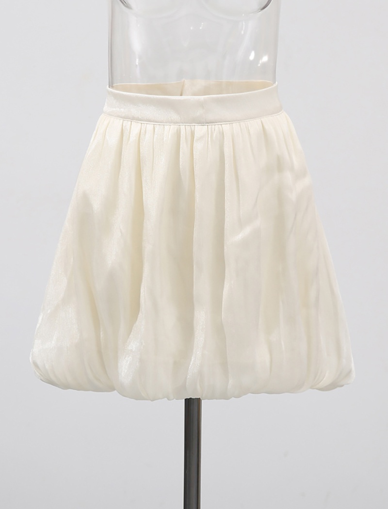 Summer high waist bud skirt bubble skirt for women