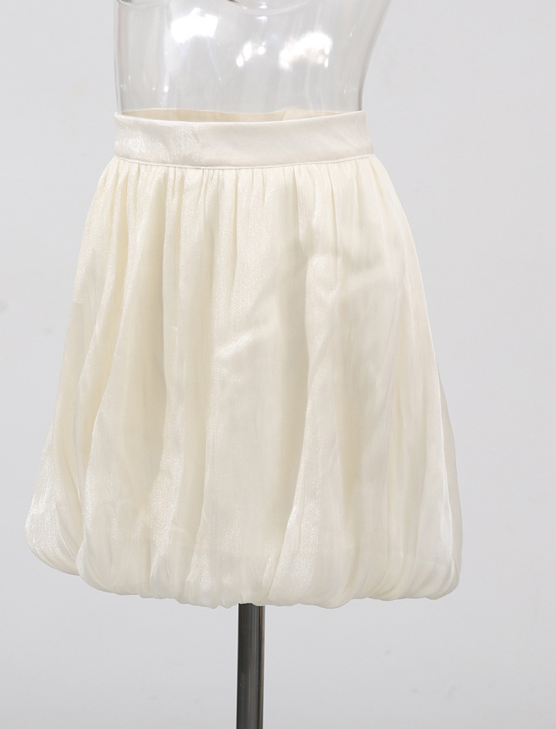 Summer high waist bud skirt bubble skirt for women