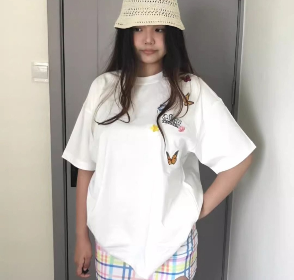 Cotton large yard sweet short sleeve T-shirt