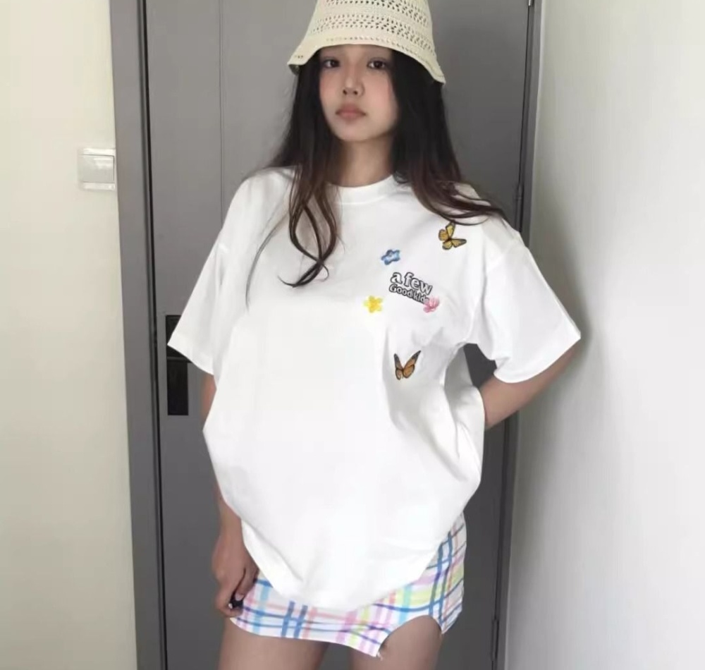 Cotton large yard sweet short sleeve T-shirt