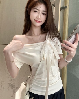 Slim short summer T-shirt modal short sleeve tops for women