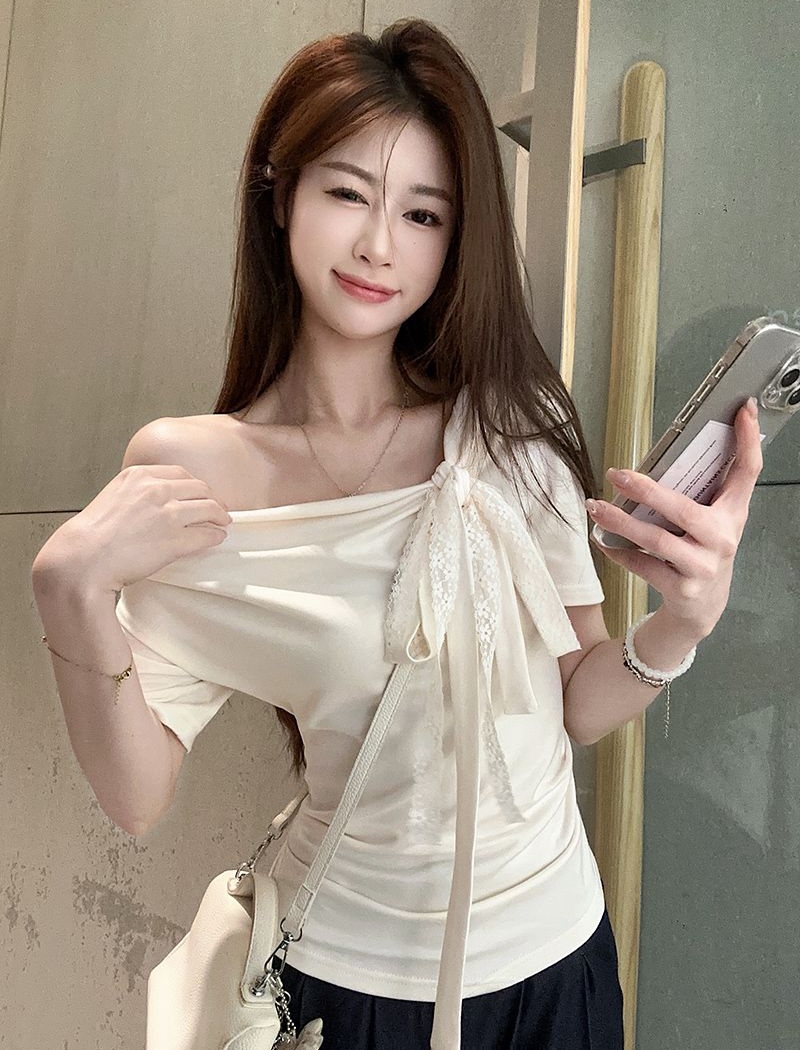 Slim short summer T-shirt modal short sleeve tops for women