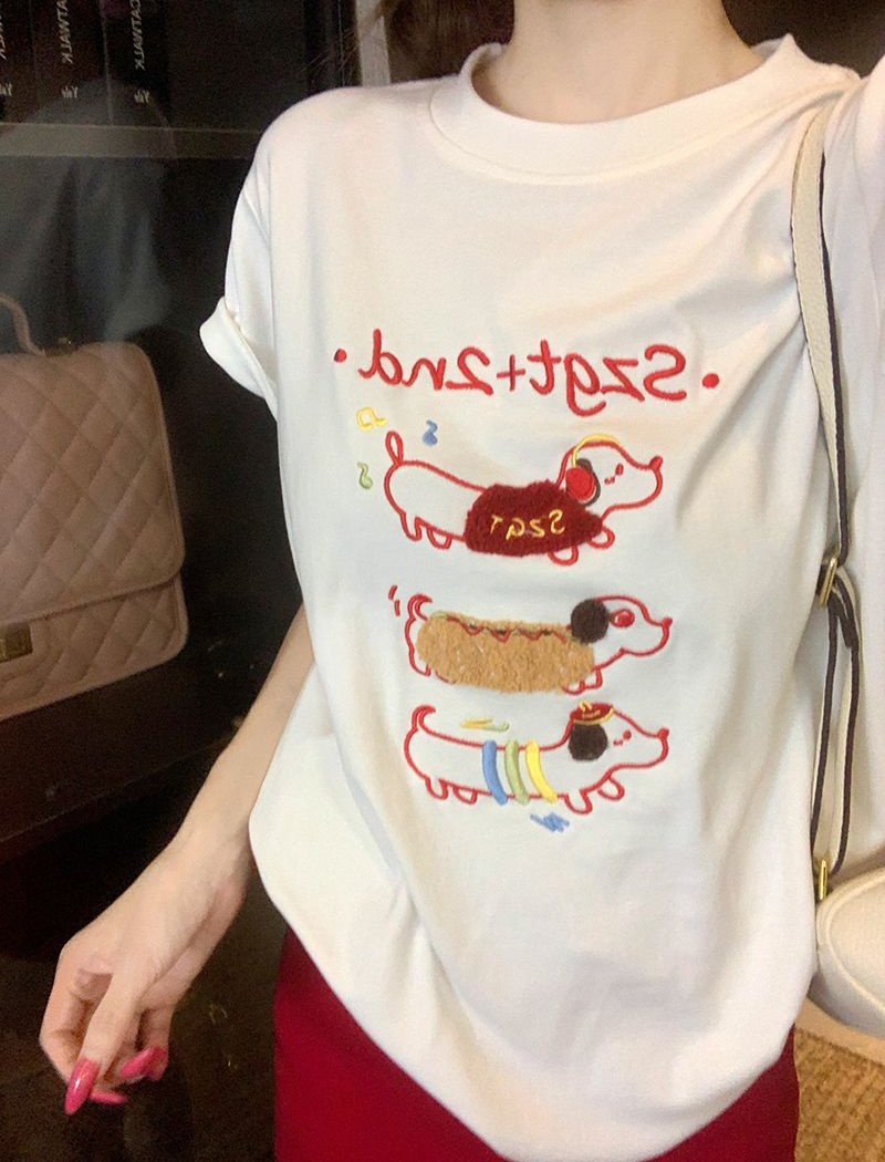 Korean style T-shirt tops for women