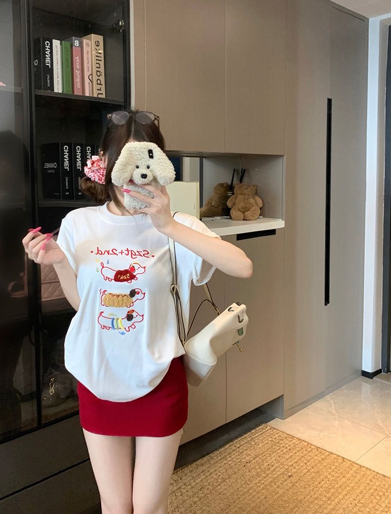 Korean style T-shirt tops for women