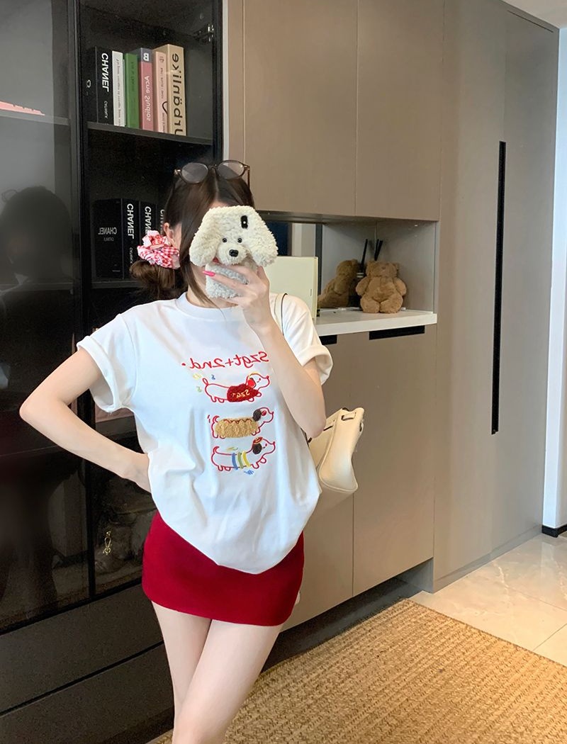 Korean style T-shirt tops for women