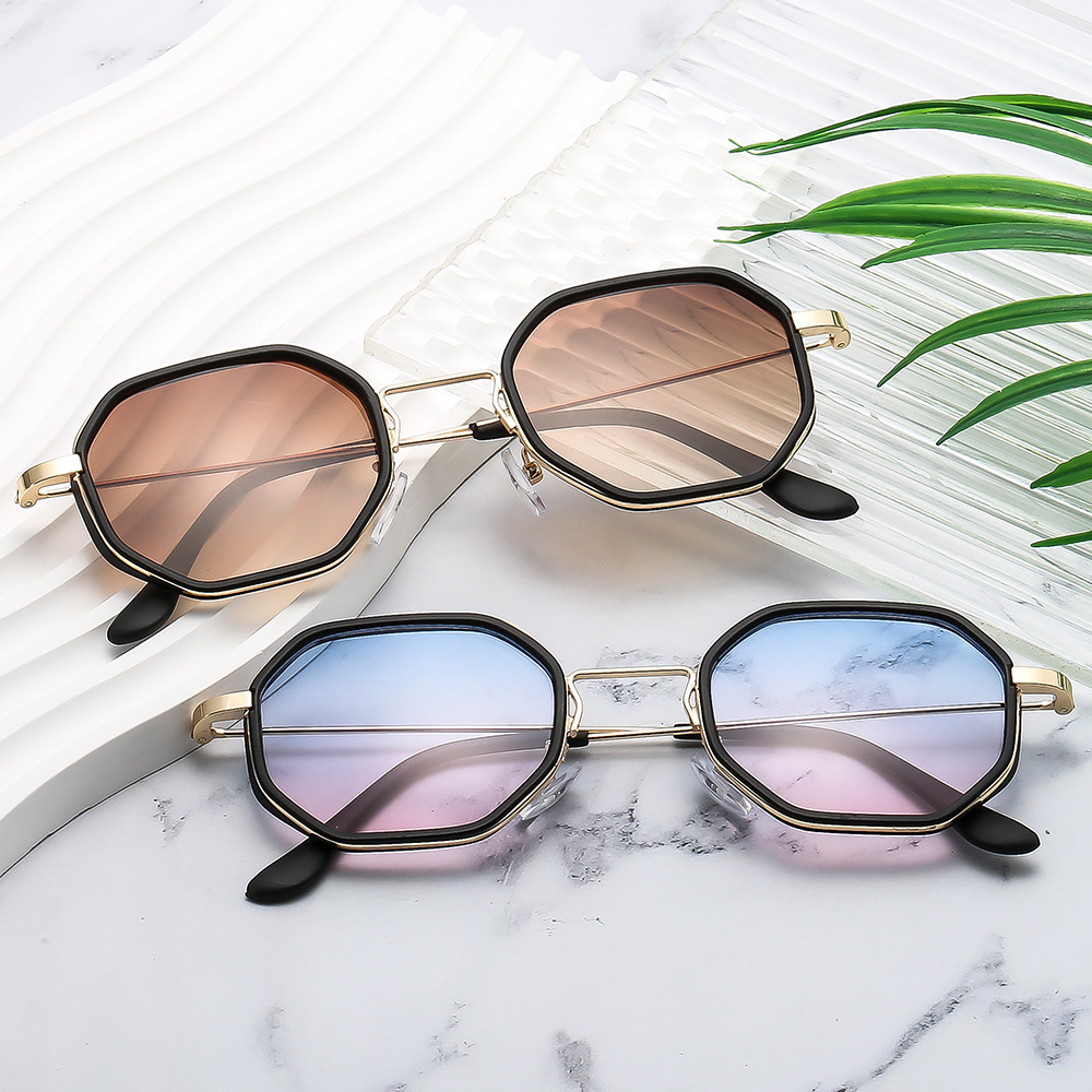 Sunscreen windproof couples metal Sunglasses