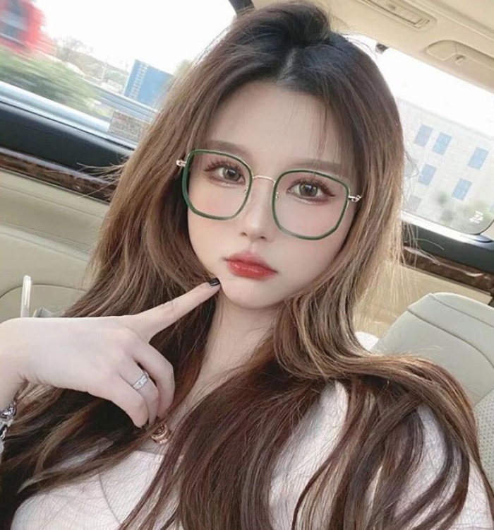 Myopia retro glasses plain glass glasses frame for women