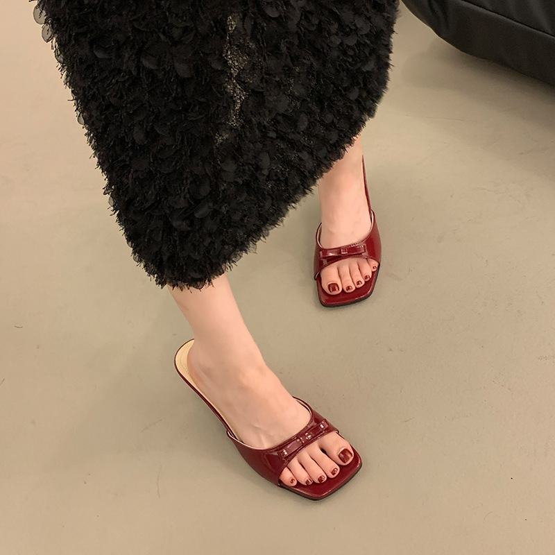High-heeled cozy sandals fine-root wears outside shoes