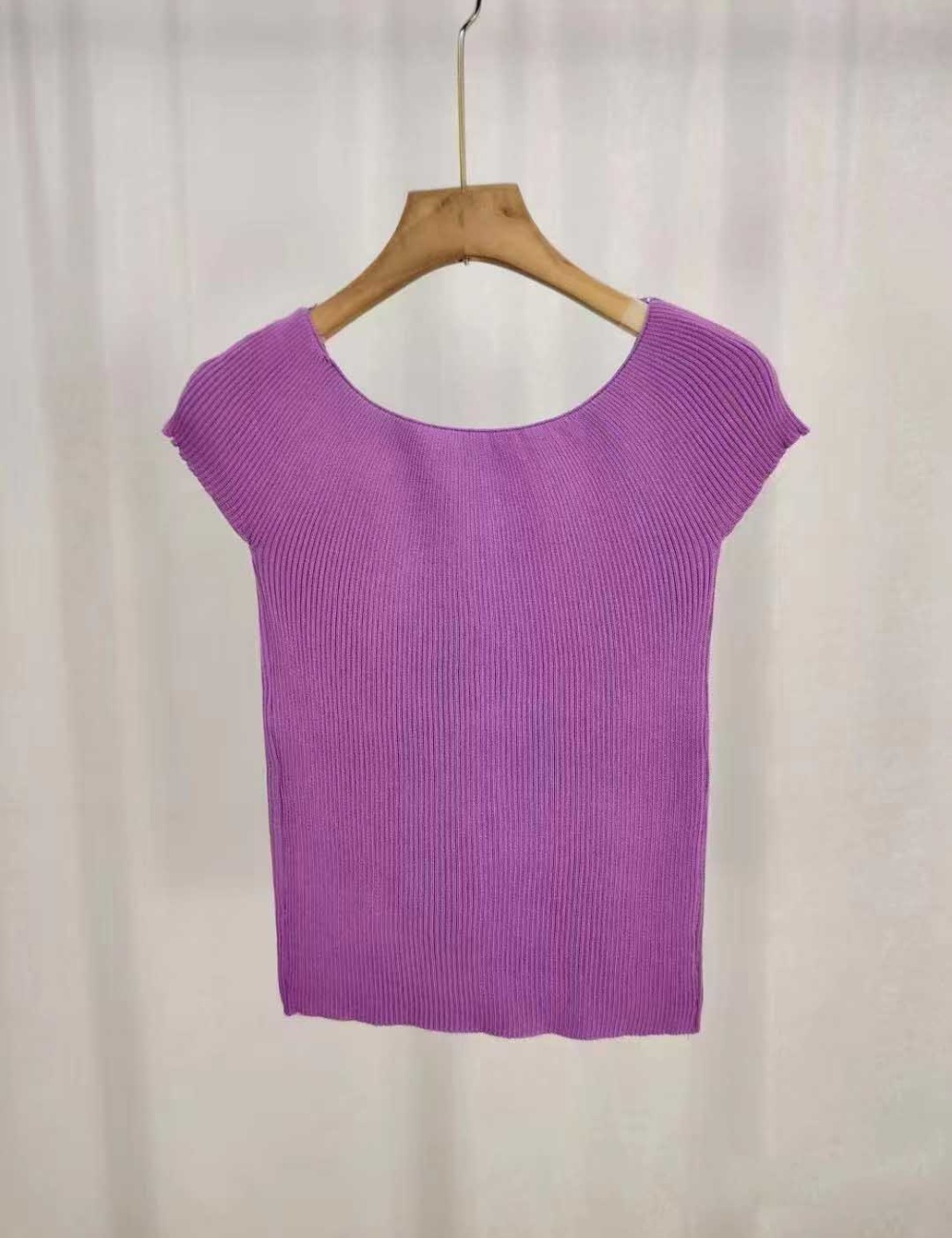 Summer black T-shirt slim temperament tops for women