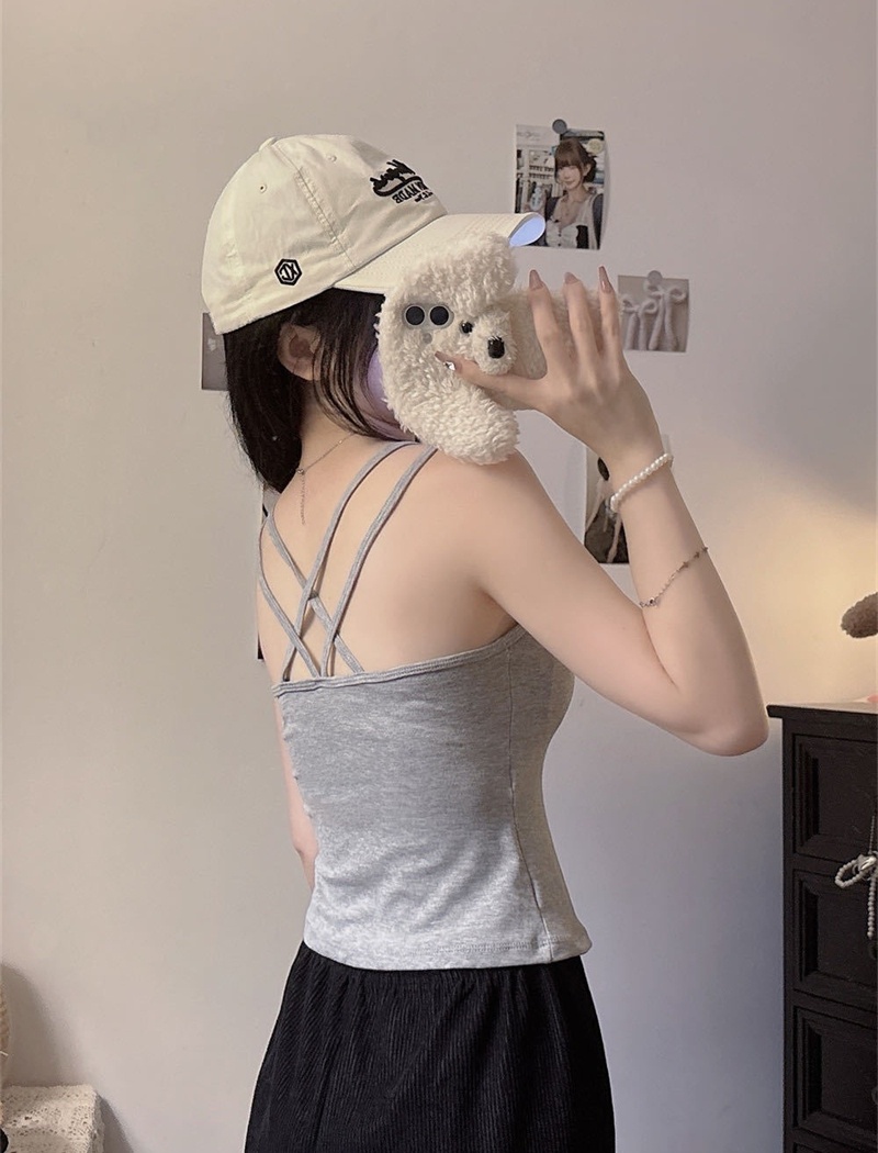 Summer embroidery vest inside the ride tops for women