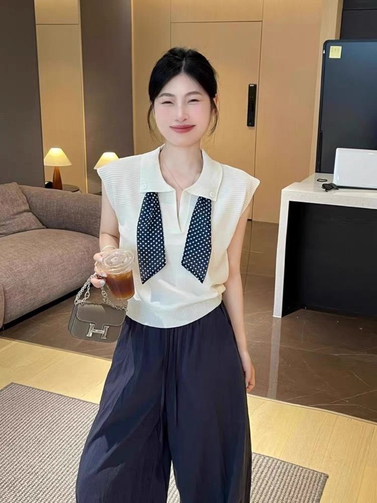 All-match sleeveless tops show young summer T-shirt for women