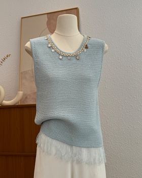 Tassels all-match small tops summer tender vest