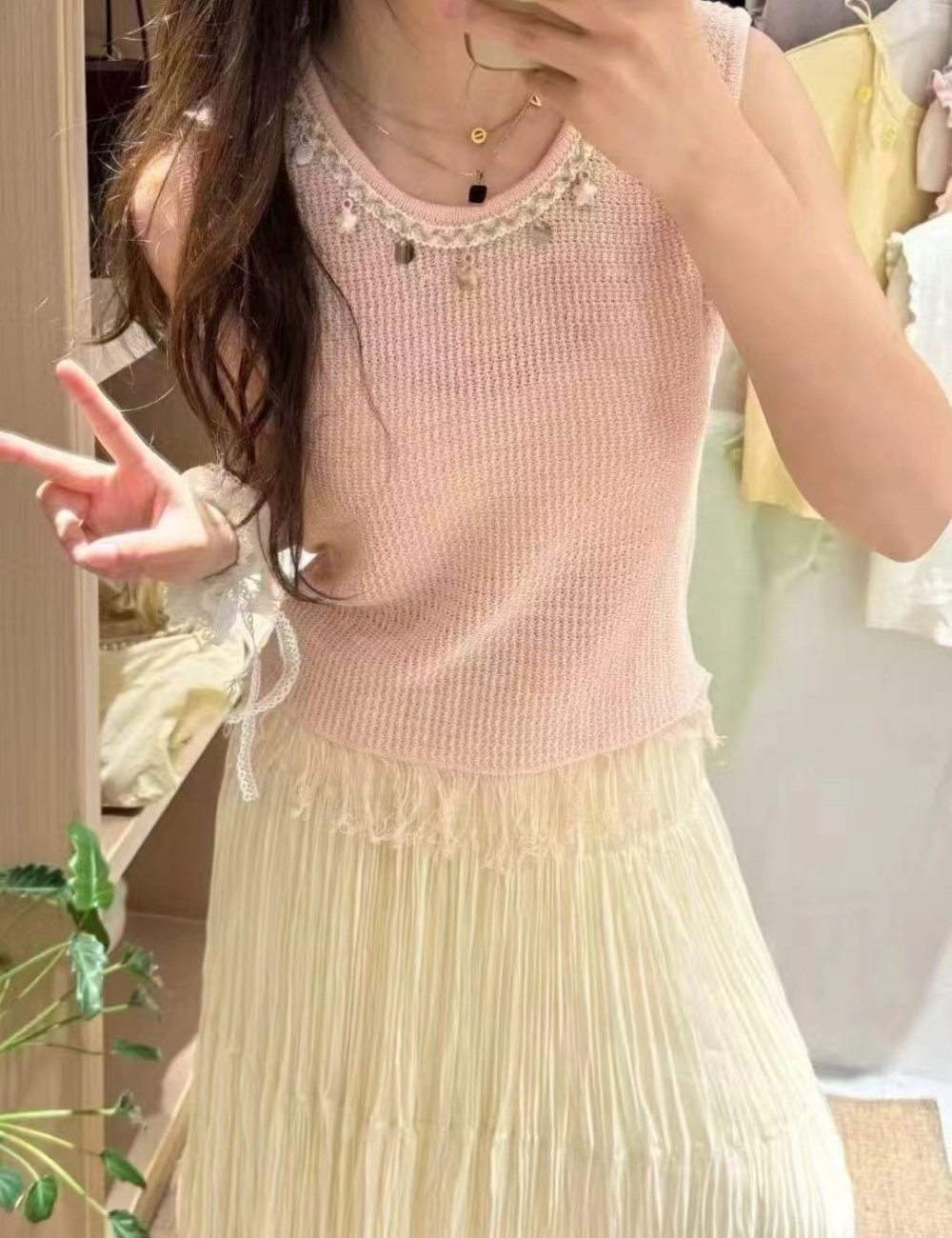 Tassels all-match small tops summer tender vest