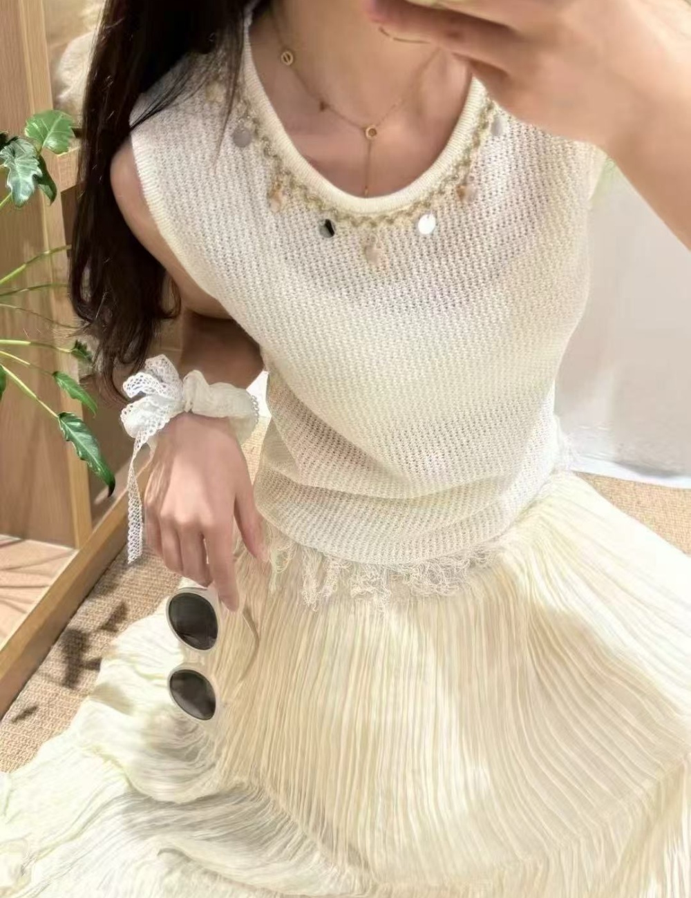 Tassels all-match small tops summer tender vest