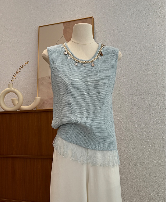 Tassels all-match small tops summer tender vest