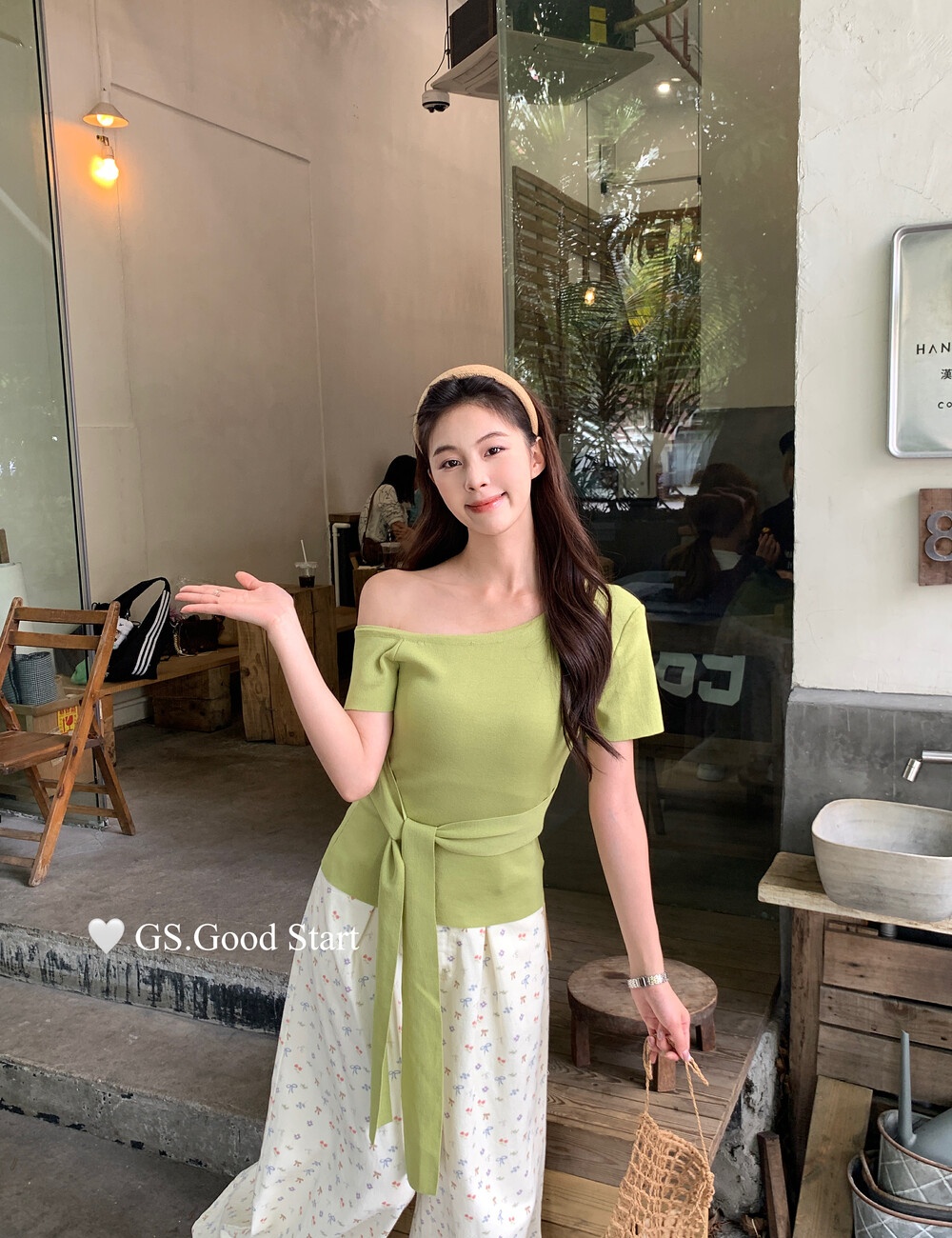 Bandage sloping shoulder tops slim small shirt